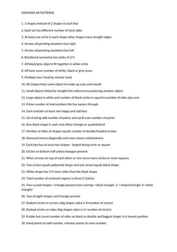 60 common abstract reasoning patterns .